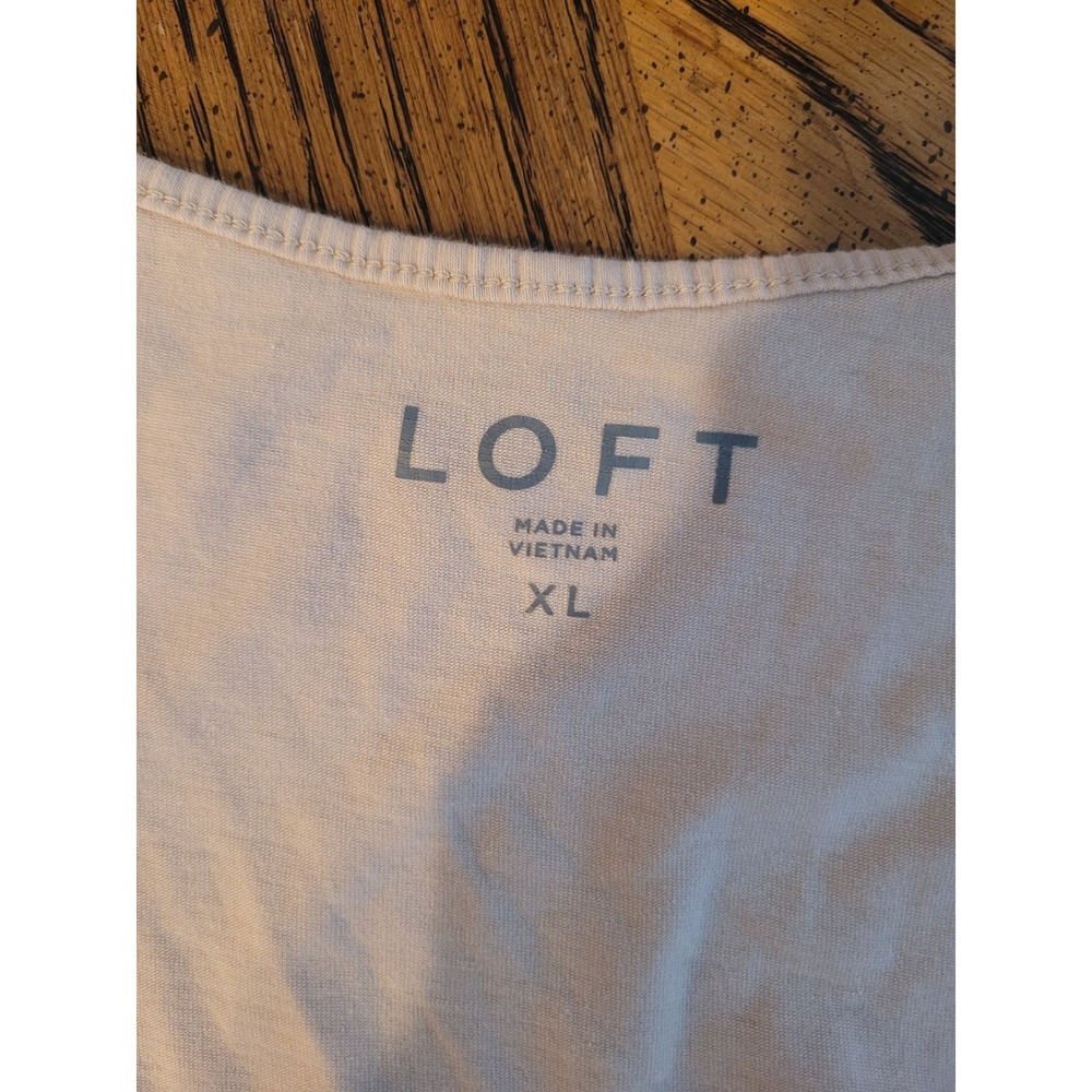 LOFT Womens Pink Cotton Blend Adjustable Strap Cami Tank Top XL - Picture 3 of 5